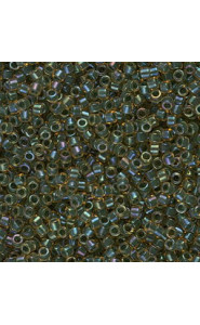 Miyuki delica Beads 11/0 - Forest green lined topaz ab DB-273